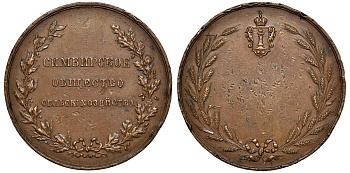 Россия медаль ND Симбирское общество сельского хозяйства Дьяков 1114.1 R2 бронза 02-108-24