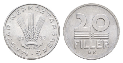 Венгрия 20 филлеров 1982 BP KM 573 алюминий UNC 4647-715