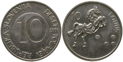 Словения 10 толаров 2000 KM 41 медно-никель 4548-1056