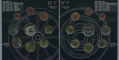 Бельгия набор из 8 монет (1, 2, 5, 10, 20 и 50 евроцентов; 1 и 2 евро) и жетона монетного двора 2003 официальный набор, в оригинальной упаковке KM MS19 (224, 225, 226, 227, 228, 229, 230 и 231)   BU   1-5-3-8