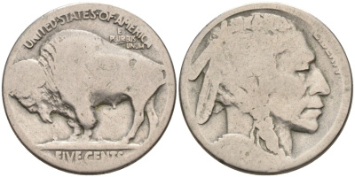 США 5 центов 19?? индеец, бизон KM 134 медно-никель 4563-226