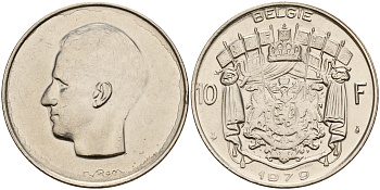 Бельгия 10 франков 1979 Belgie KM 156.1 никель    4187-515