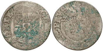 Бранденбург-Пруссия 3 полкера (3 полторака - 1 крейцер) ND (1624-1635) KM 116 серебро 4158-1121