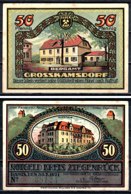 Цигенрюк (Пруссия, Саксония) 50 пфеннигов 1921 2193-44-3-2