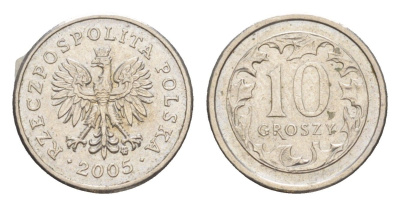 Польша 10 грошей 2005 Y 279 медно-никель 4381-822