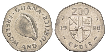 Гана 200 седи 1998 KM 35 сталь плакированная никелем 4656-727