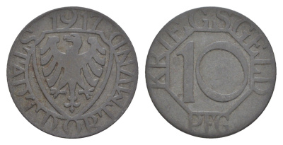 Дортмунд 10 пфеннигов 1917 Funck 103.2, Men05 5488.7, Men18 6862.8 цинк 4636-1219