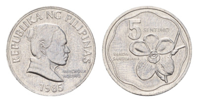 Филиппины 5 сентимо 1985 KM 239 алюминий UNC 4614-727