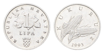 Хорватия 1 липа 1993 нечетный год KM 3 алюминий 4659-655