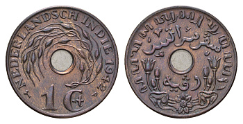 Нидерландская Восточная Индия 1 цент 1942 KM 317 бронза 4681-751