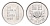 Южная Корея 1 вона 1969 роза KM 4a алюминий UNC 4647-1245
