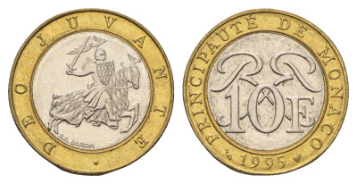 Монако 10 франков 1995 Ренье III (1949-2005) KM 163 биметалл 4681-344