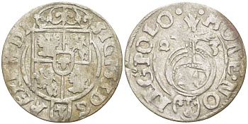 ПОЛЬША (ЛИТВА) 3 ПОЛКЕРА = 3 ПОЛТОРАКА = 1 КРЕЙЦЕР 1623 СИГИЗМУНД III (1587-1632) KM 41 серебро 3896-1521