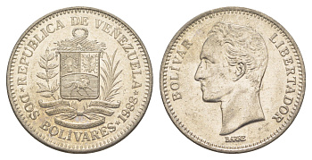 Венесуэла 2 боливара 1988 Симон Боливар Y 43 никель 4599-611