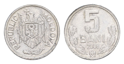 Молдавия (Молдова) 5 бань (бани) 2008 KM 2 алюминий UNC 4632-758