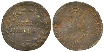 Нюрнберг жетон "Минерва" ND (1814) вес 0,35 гр, диаметр 15 мм 4615-762