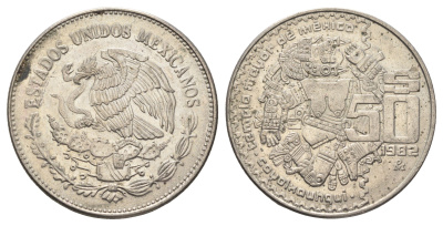 Мексика 50 песо 1982 KM 490 медно-никель 4661-1146