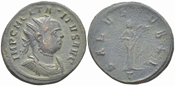 Римская Империя аврелианиан 276 Тацит SALVS PVBLI Тицин Good Very fine / Very fine RIC 160 бронза 1073-16-105