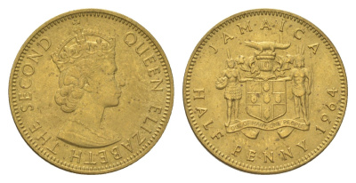 Ямайка 1/2 пенни 1964 KM 38 никель латунь UNC 4622-542