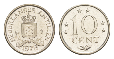 Нидерландские Антильские острова (Нидерландские Антилы)  10 центов 1978  KM 10 никель  UNC  M67-10