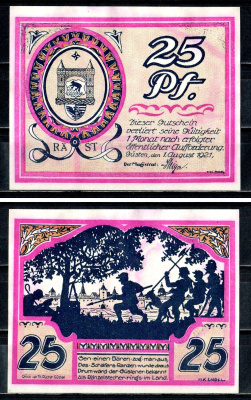 Гюстен (Анхальт) 25 пфеннигов 1921 7556-72-1-2