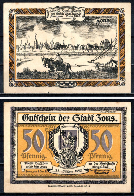 Зонс (Пруссия, Рейн) 50 пфеннигов 1921 2193-40-1-1