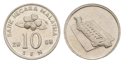 Малайзия 10 сен 2008 KM 51 медно-никель UNC 4632-151