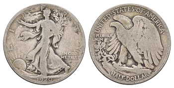 США 1/2 доллара (50 центов) 1920 D KM 142 серебро    5010-1744