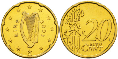 Финляндия 20 евроцентов 2000 из ролла KM 102 нордик UNC 68-1137