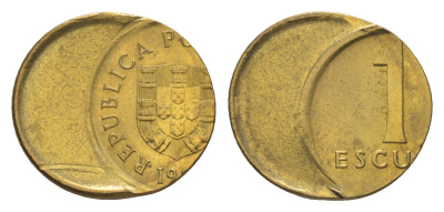 Португалия брак чекана - 1 эскудо 1981-1986 KM 614 никель латунь UNC 4127-633