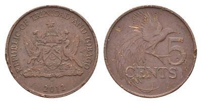 Тринидад и Тобаго 5 центов 2012 KM 30 бронза 4664-667