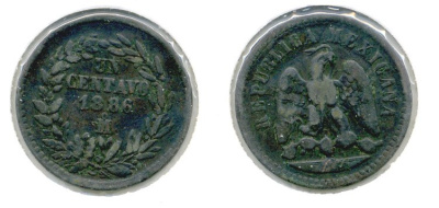 МЕКСИКА 1 СЕНТАВО 1886 257-531