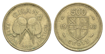 Гана 500 седи 1998 KM 34 никель латунь 4656-732