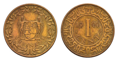 Суринам 1 цент 1966 KM 11 бронза 4649-945