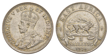 Британская Восточная Африка 1 шиллинг 1924 Георг V (1910-1936) KM 21 серебро 1527-1111