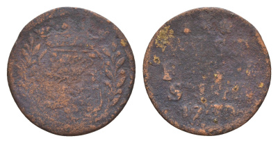 Нидерланды, Голландская Республика, Западная Фрисландия 1 дуит 1780 KM 125 медь 4655-562