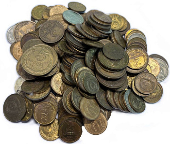 СССР и Россия лот из 800 грамм монет 7-5-2-25