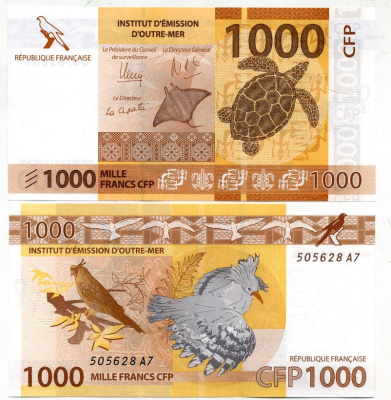Французские Тихоокеанские территории 1000 франков 2014 Pick 6 (1) бумага UNC (пресс) 449-22-3
