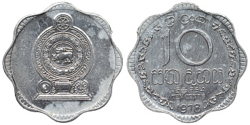 Шри-Ланка 10 центов 1978 KM 140 a алюминий 4118-837