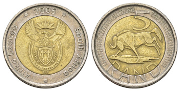 ЮАР 5 рандов 2005 KM 297 биметалл 4626-835