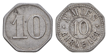 Арвайлер 10 пфеннигов ND N. Mies Men05 189.4, Men18 284.4 железо aUNC 4643-934