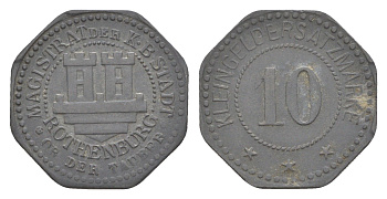 Ротенбург-об-дер-Таубер 10 пфеннигов ND (1917) Funck 453.2, Men18 27503.2 цинк 4643-939
