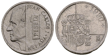 Испания 1 песета 1990 KM 832 алюминий 4173-711