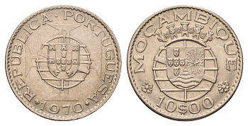 Мозамбик 1 эскудо 1970 KM 79b медно-никель UNC 4675-322