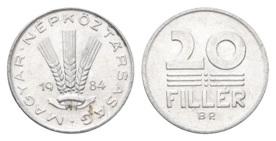 Венгрия 20 филлеров 1984 BP KM 573 алюминий 4665-1226