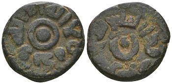 Омейядский халифат, Рамла 1 фальс ND (696-750)  AH105 BMC Walk 1?879 медь 4516-264