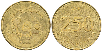 Ливан 250 ливр 2000 KM 36 медь алюминий никель 4582-633