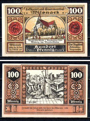 Вильснак (Пруссия, Бранденбург) 100 пфеннигов 1922 2193-48-1-2