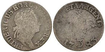 Пруссия 3 гроша 1783 Е, Фридрих II Великий (1740-1786) C # 21 серебро 220-756