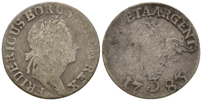Пруссия 3 гроша 1783 Е, Фридрих II Великий (1740-1786) C # 21 серебро 220-756